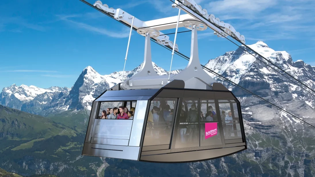 Visualisierung neue Kabine Luftseilbahn Schilthornbahn