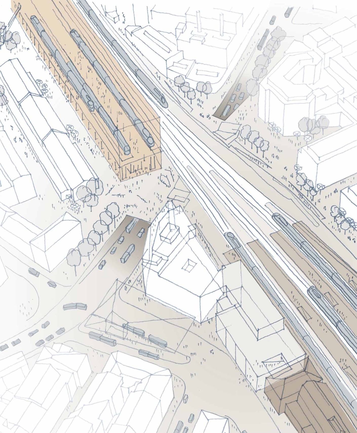 Skizze Ausbau Bahnhof Winterthur Südosten