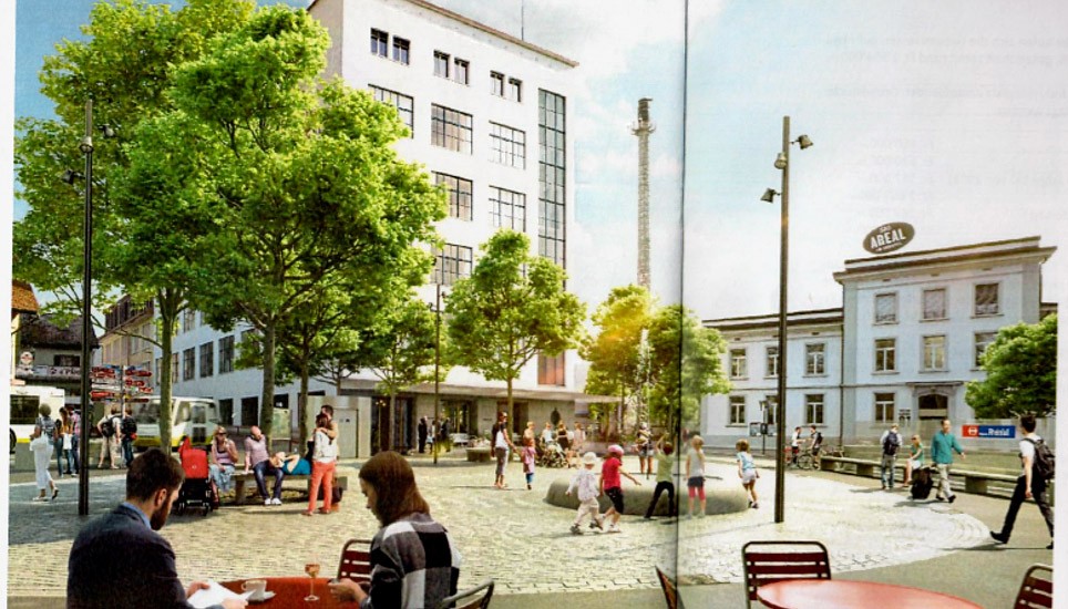 Visualisierung Neugestaltung Industrieplatz Neuhausen