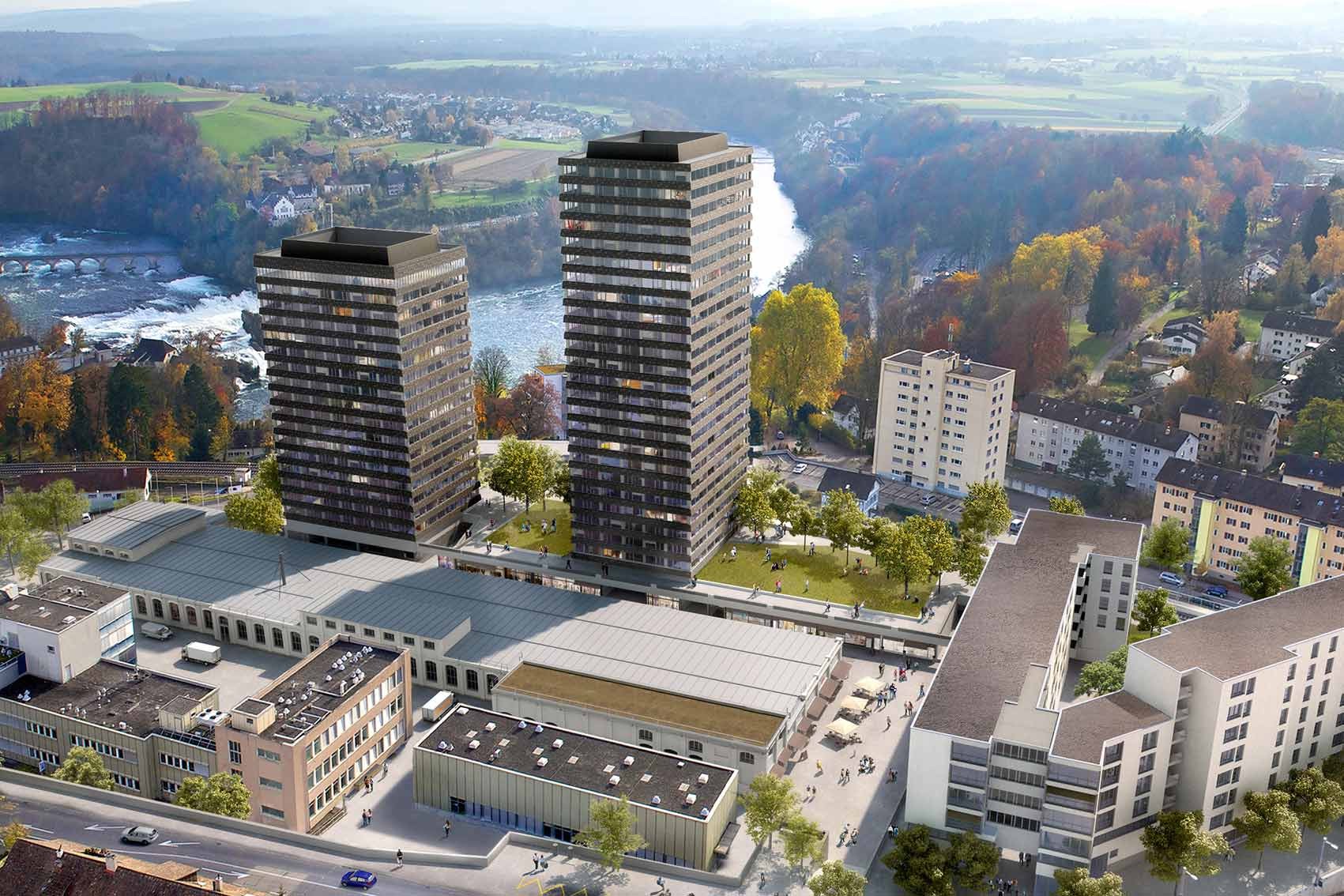 Visualisierung Quartier Rhytech-Areal in Neuhausen