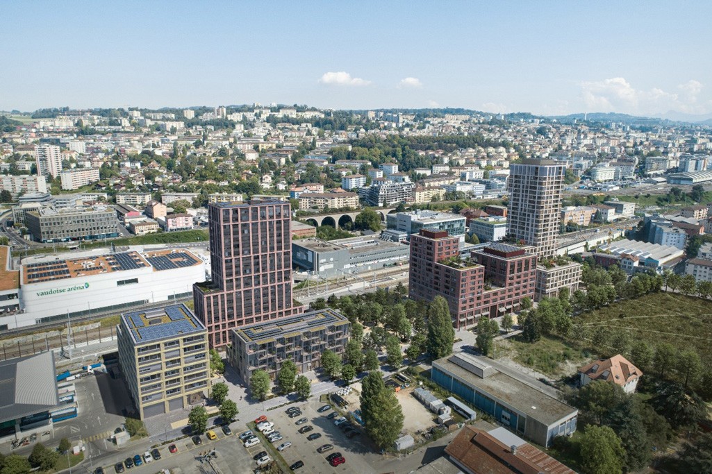 Visualisierung Projekt Central Malley bei Lausanne