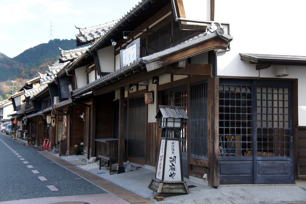 Machiya-Häuser in der japanischen Stadt Mino