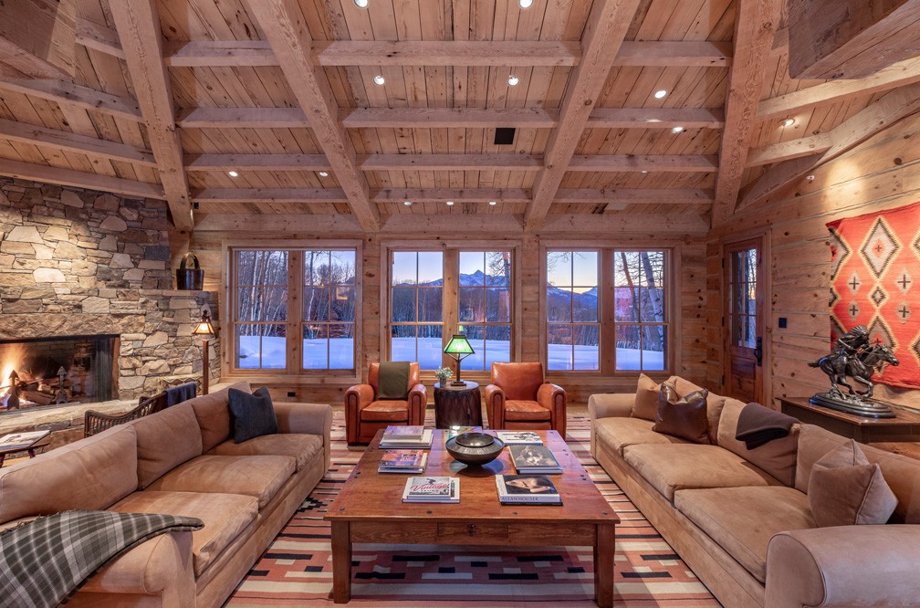 Wohnzimmer Luxus-Chalet in Telluride von Tom Cruise