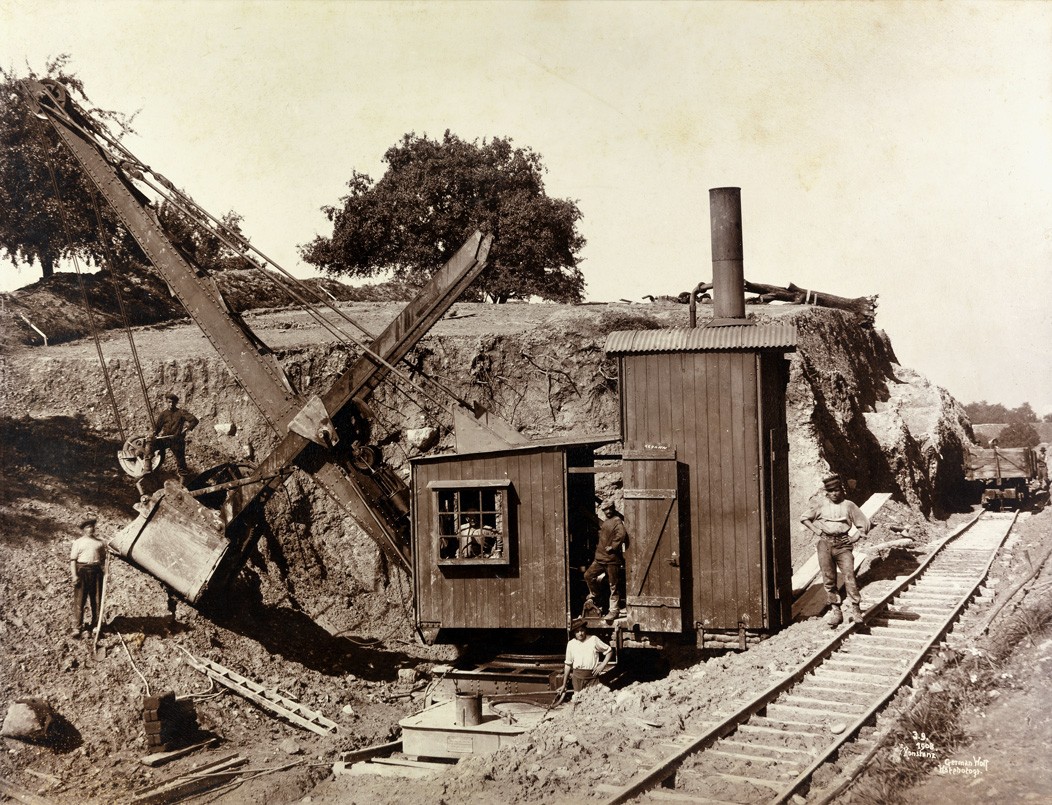 Bau der Bodensee-Toggenburgbahn 1908