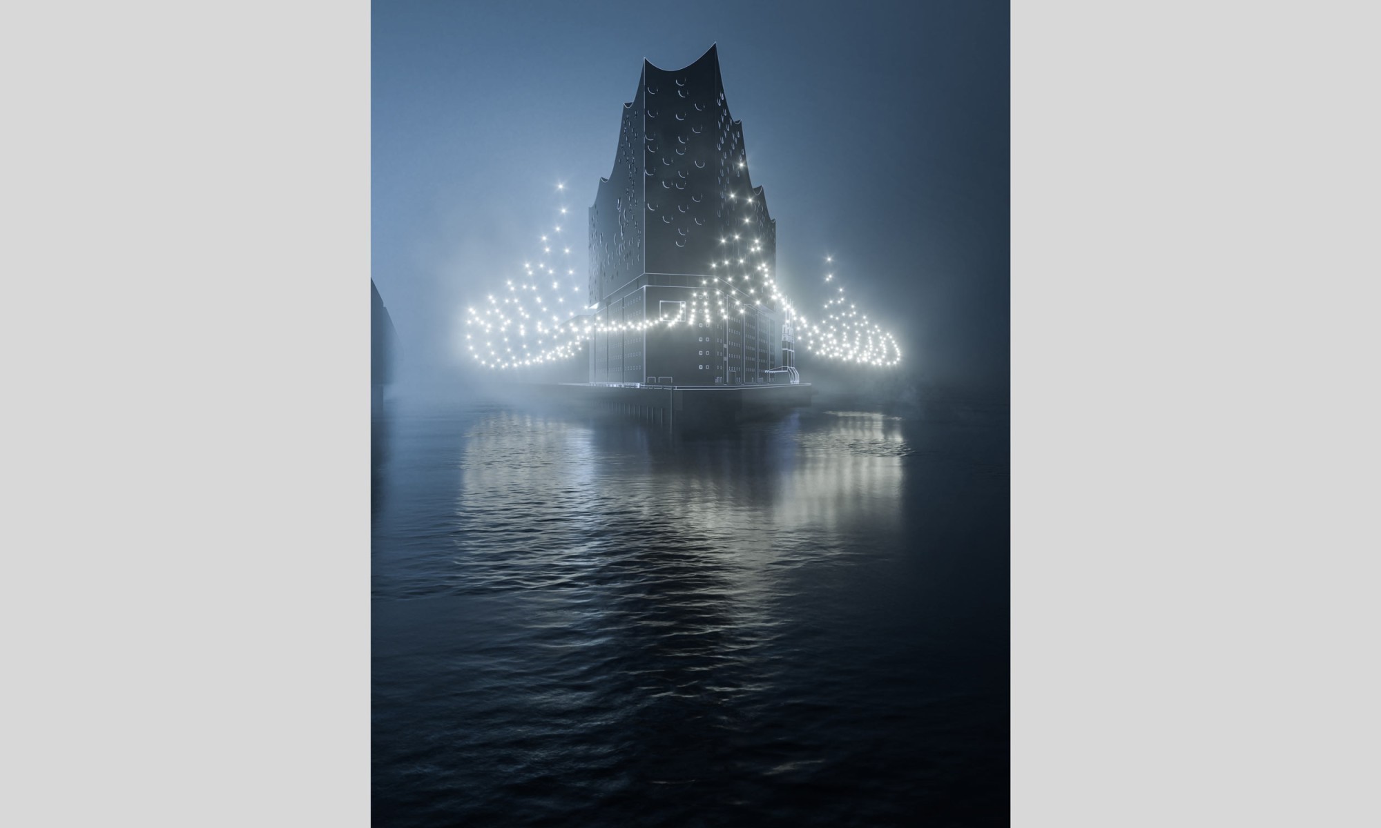 Visualisierung Lichtinstallation "Breaking the Waves"