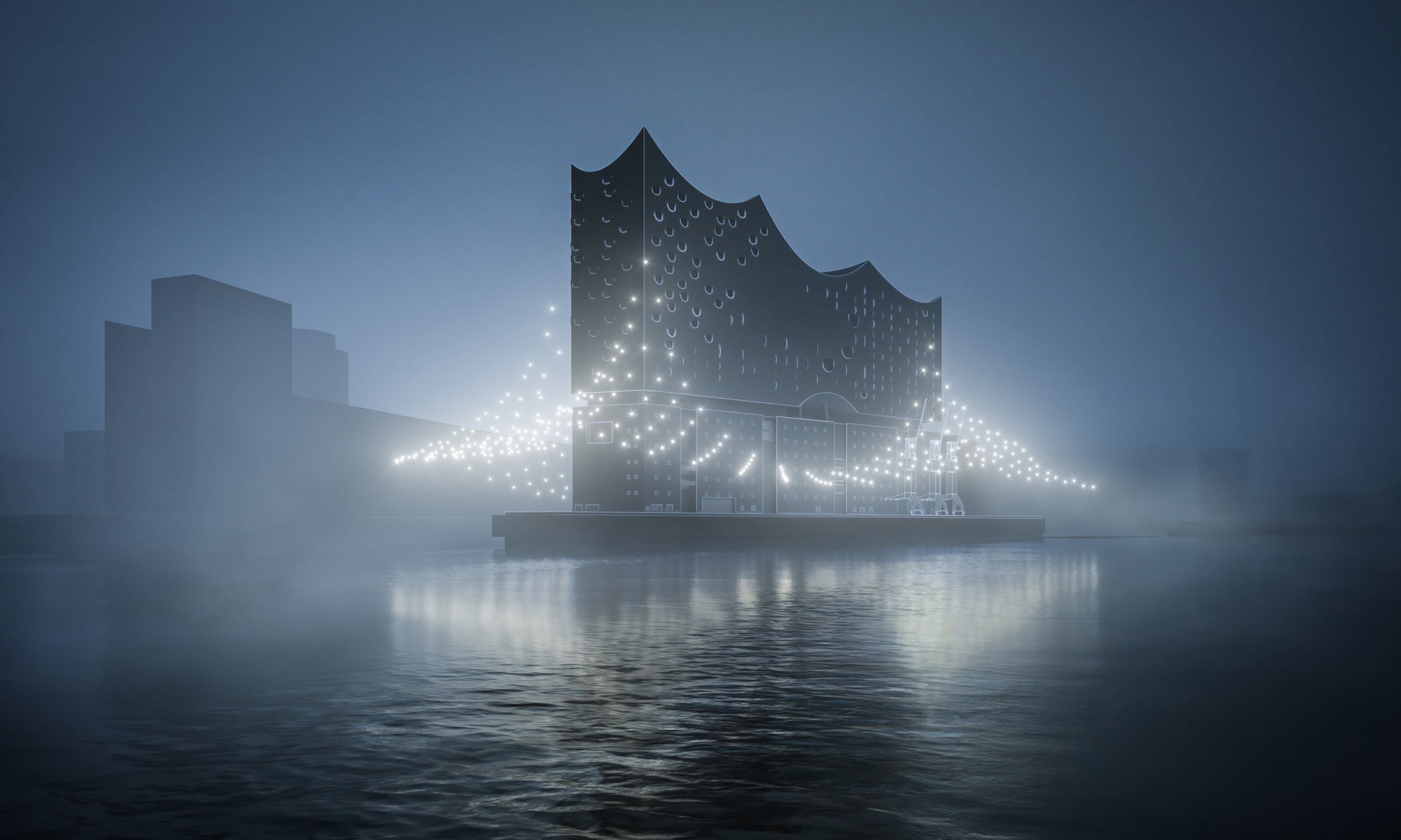 Visualisierung Lichtinstallation "Breaking the Waves"