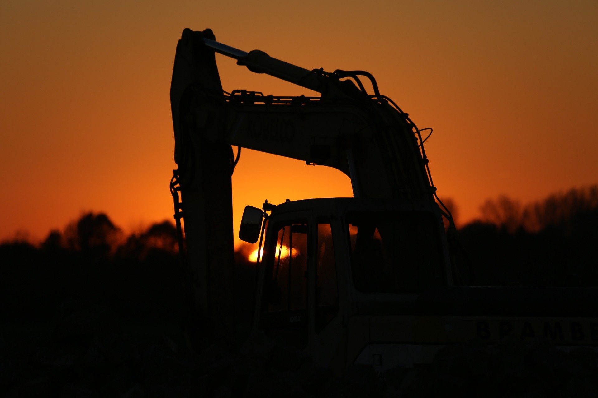 Bagger Sonnenuntergang