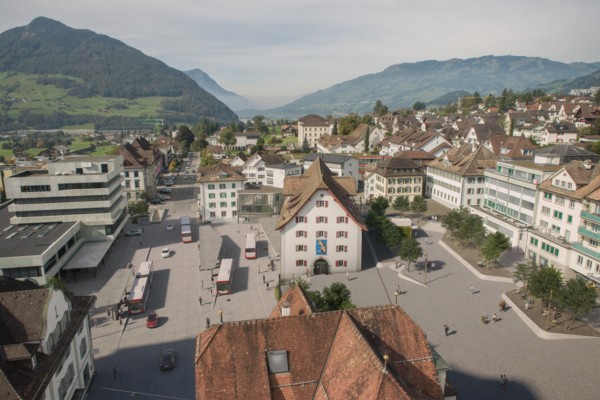 Visualisierung neuer Bushof Gemeinde Schwyz