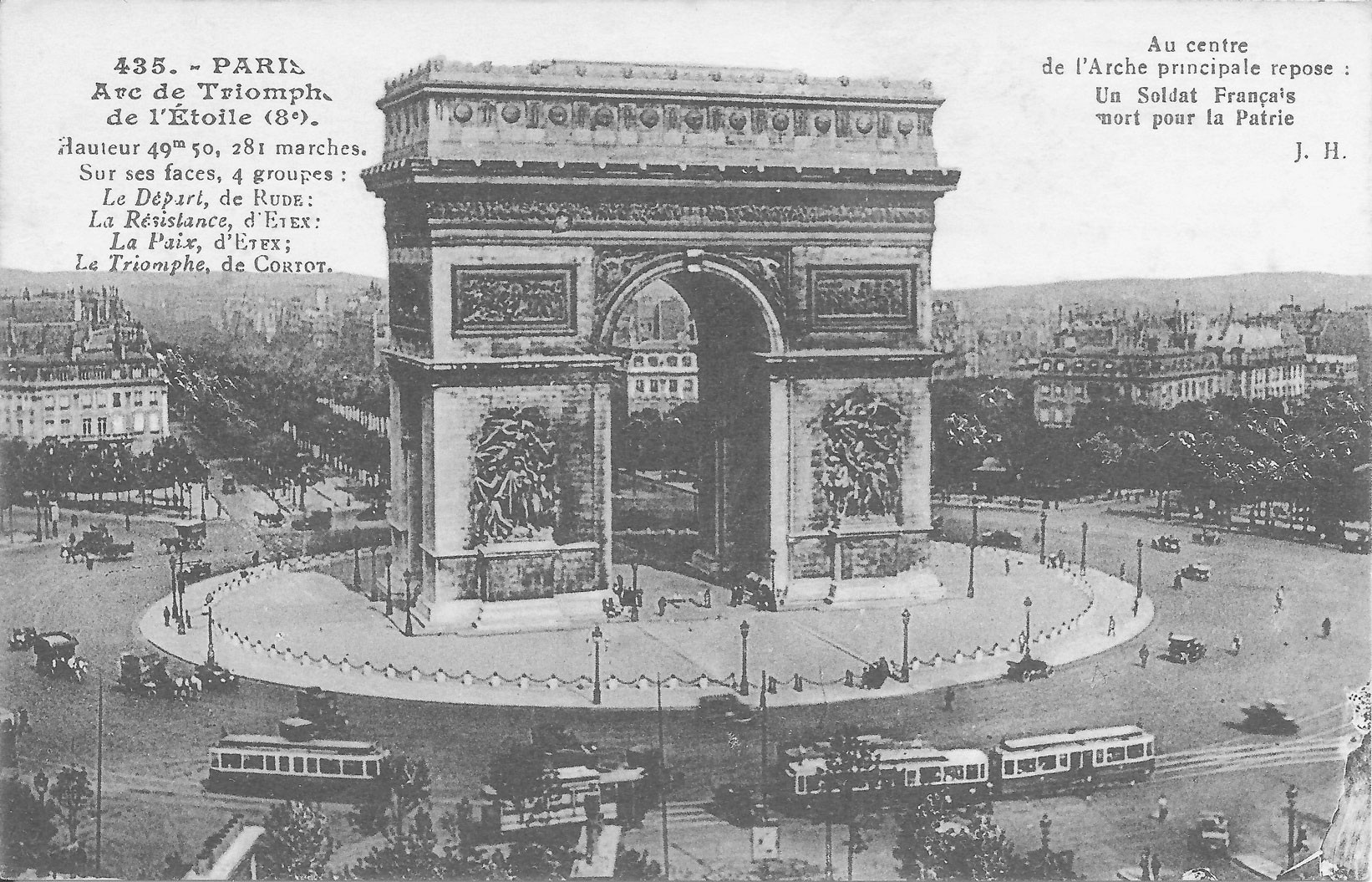 ArcDeTriomphe 1920 Postcard L Boisson