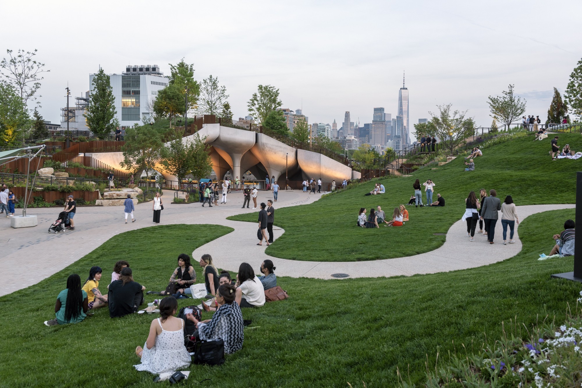 Little Island New York City Grasflächen