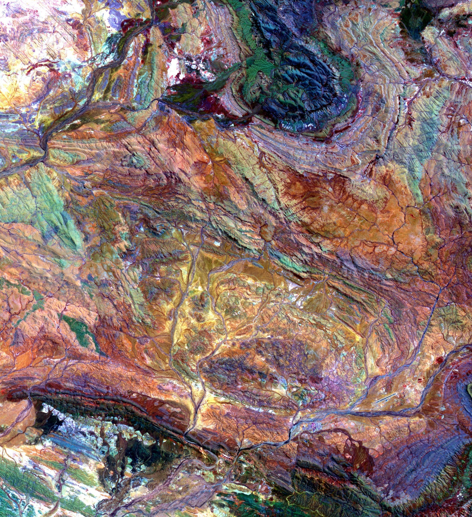 Pilbara, Aufnahme aus dem Orbit von ASTER