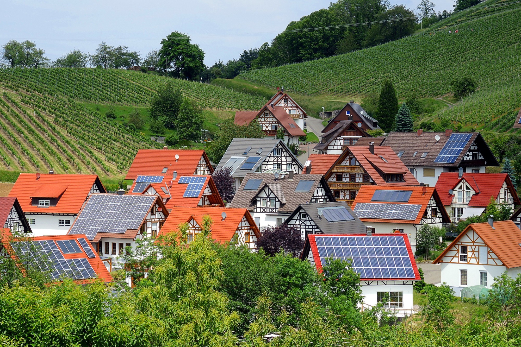 Solaranlagen auf Hausdächern