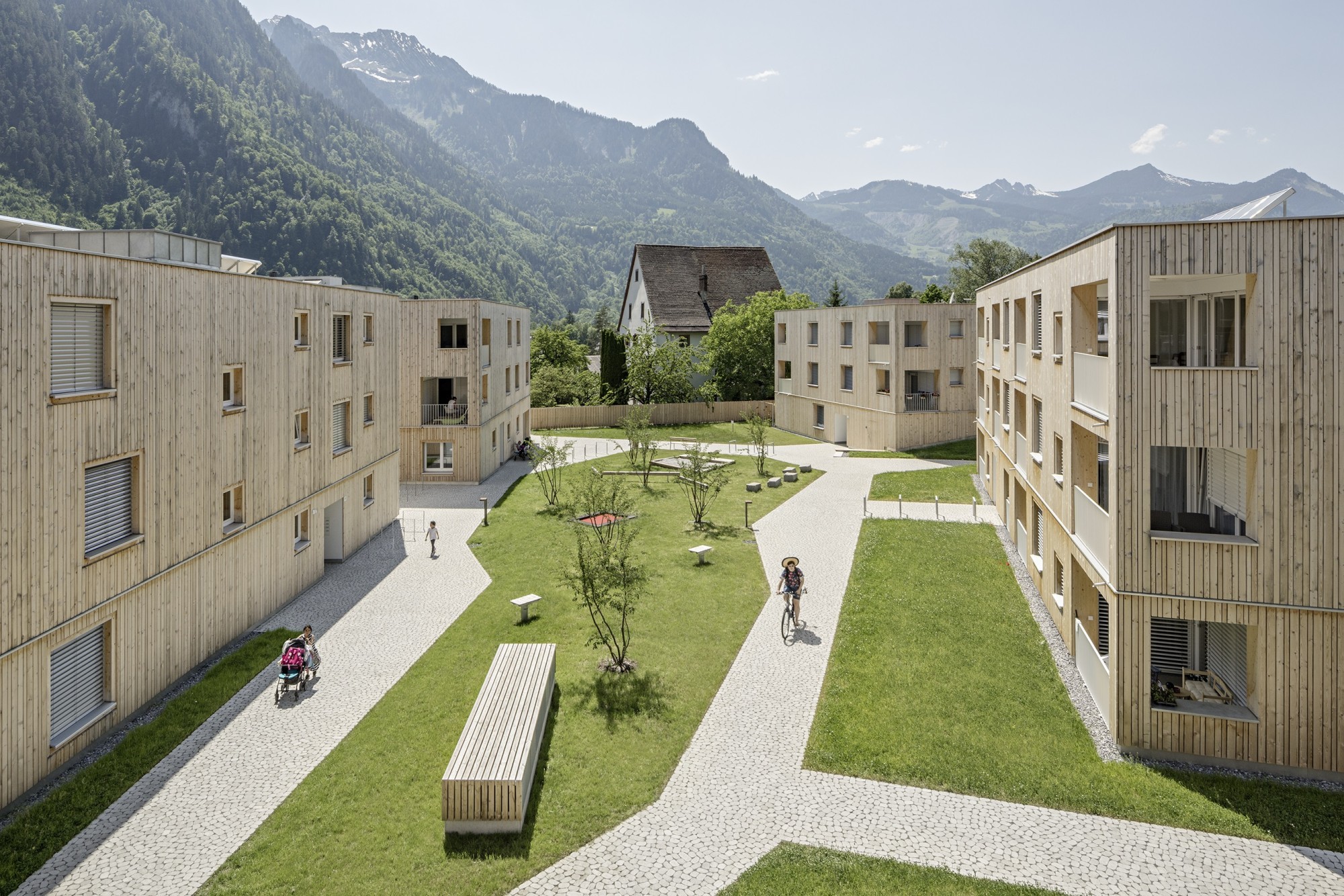 Wohnsiedlung, Bludenz, Österreich