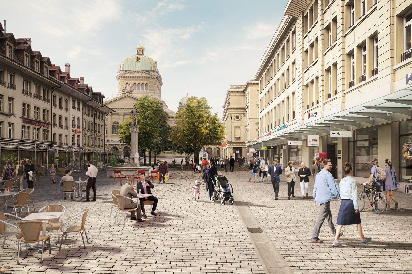 Visualisierung Umgestaltung Bärenplatz Stadt Bern