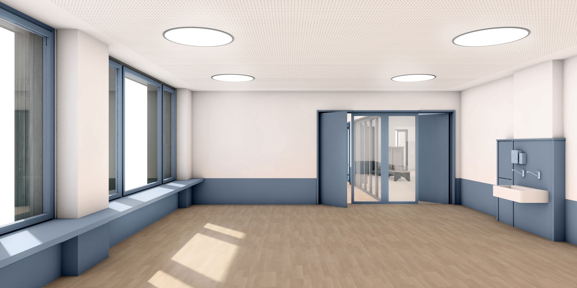 Visualisierung Ausbau Schulhaus Littau Dorf Luzern Klassenzimmer