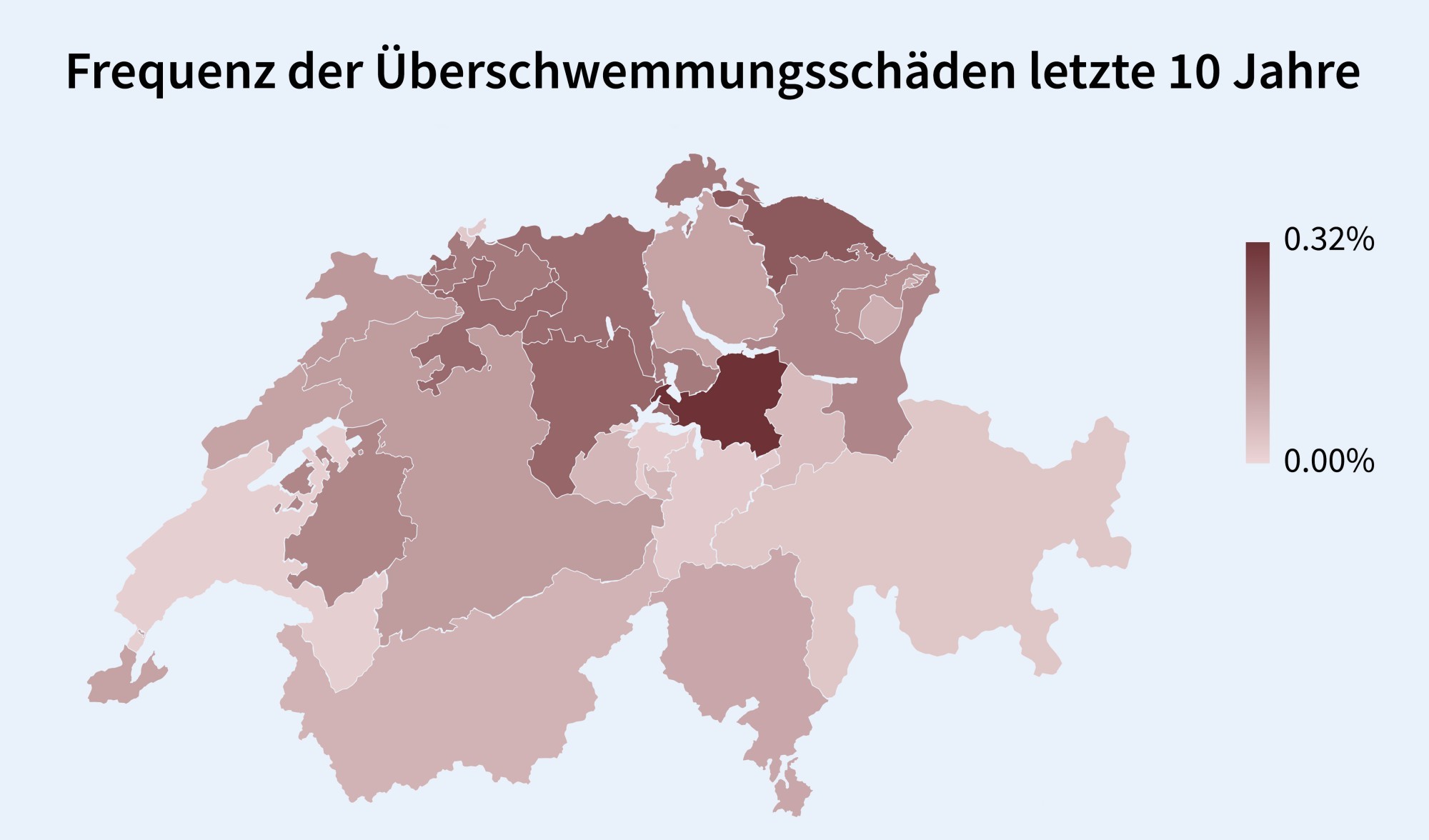 Grafik Frequenz Schäden durch Überschwemmungen Axa