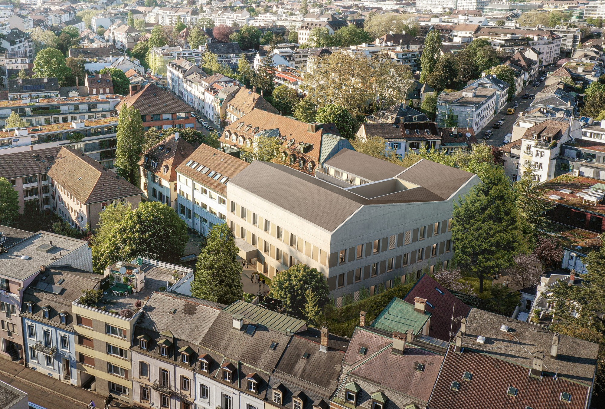 Visualisierung Neubau Institut für Rechtsmedizin IRM Basel-Stadt