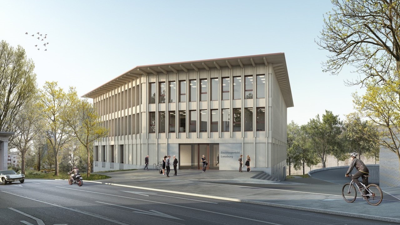 Visualisierung Neubau Bezirksgericht Lenzburg