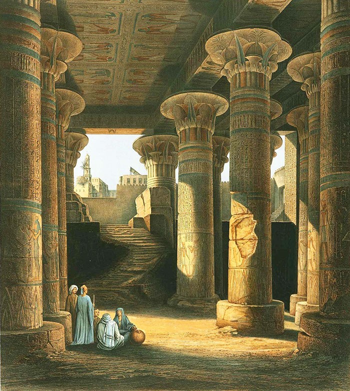 Säulenhalle des Tempels von Esna