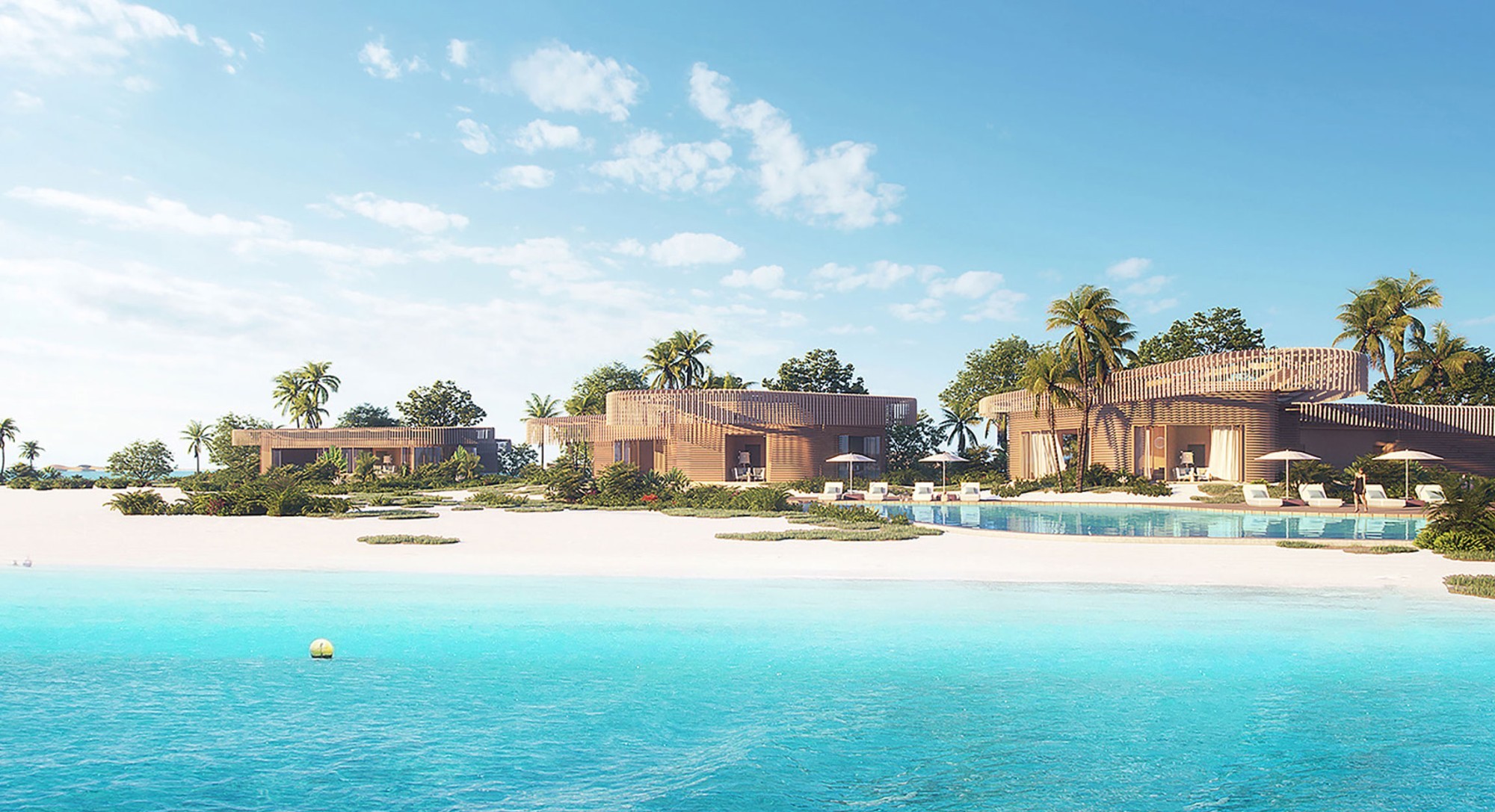 Visualisierung Resort auf Insel Ummahat Al Shaykh