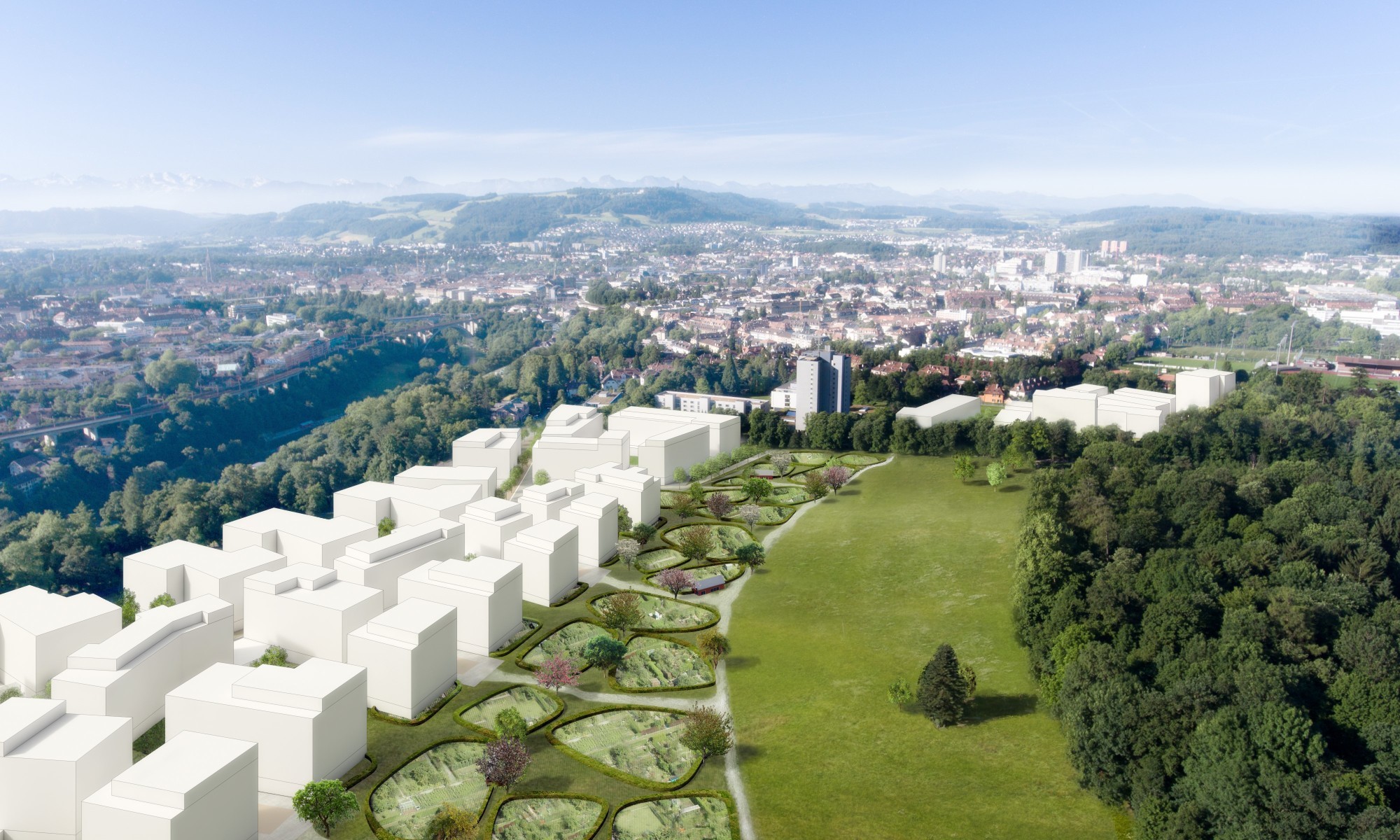 Visualisierung Überbauung Viererfeld Stadt Bern