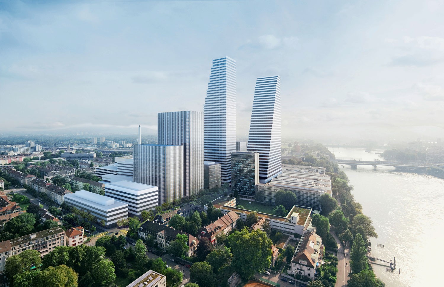 Visualisierung Roche-Areal in Basel 2023