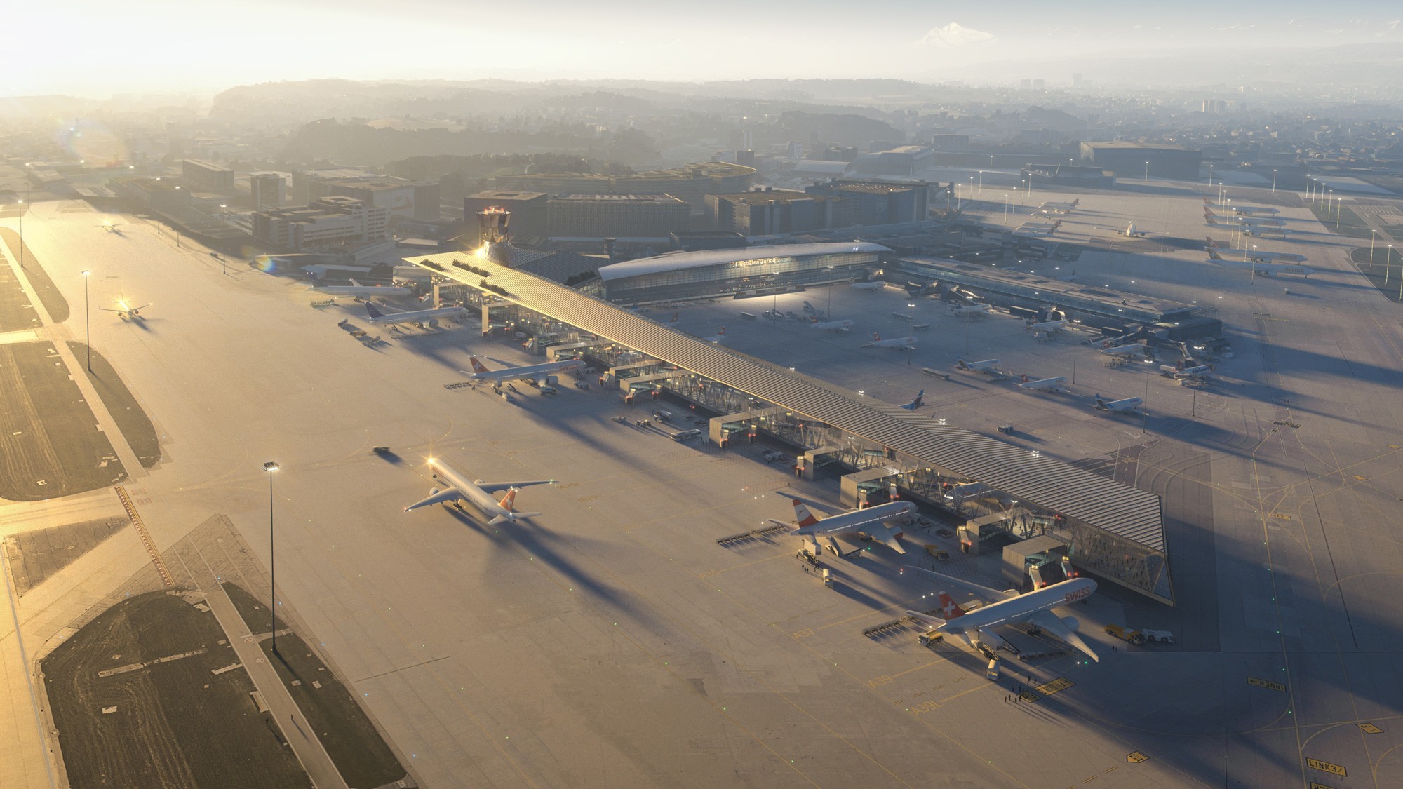 Visualisierung Dock A Flughafen Zürich