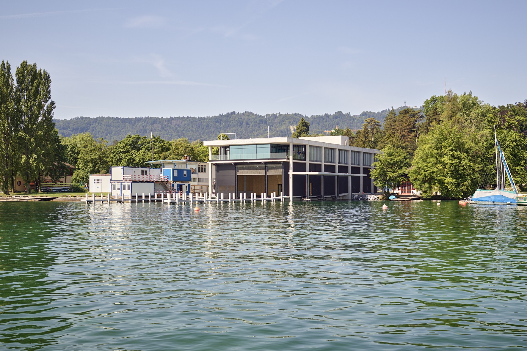 Ersatzneubau Wasserschutzpolizei Mythenquai Ansicht seeseitig