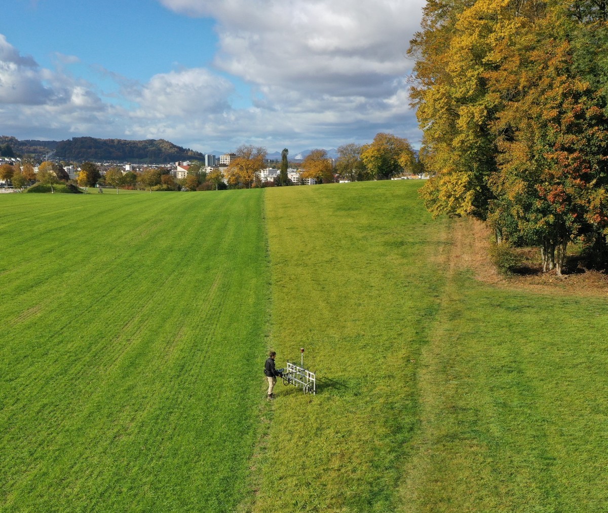 Geophysikalische Messungen römische Siedlung Lindfeld Lenzburg