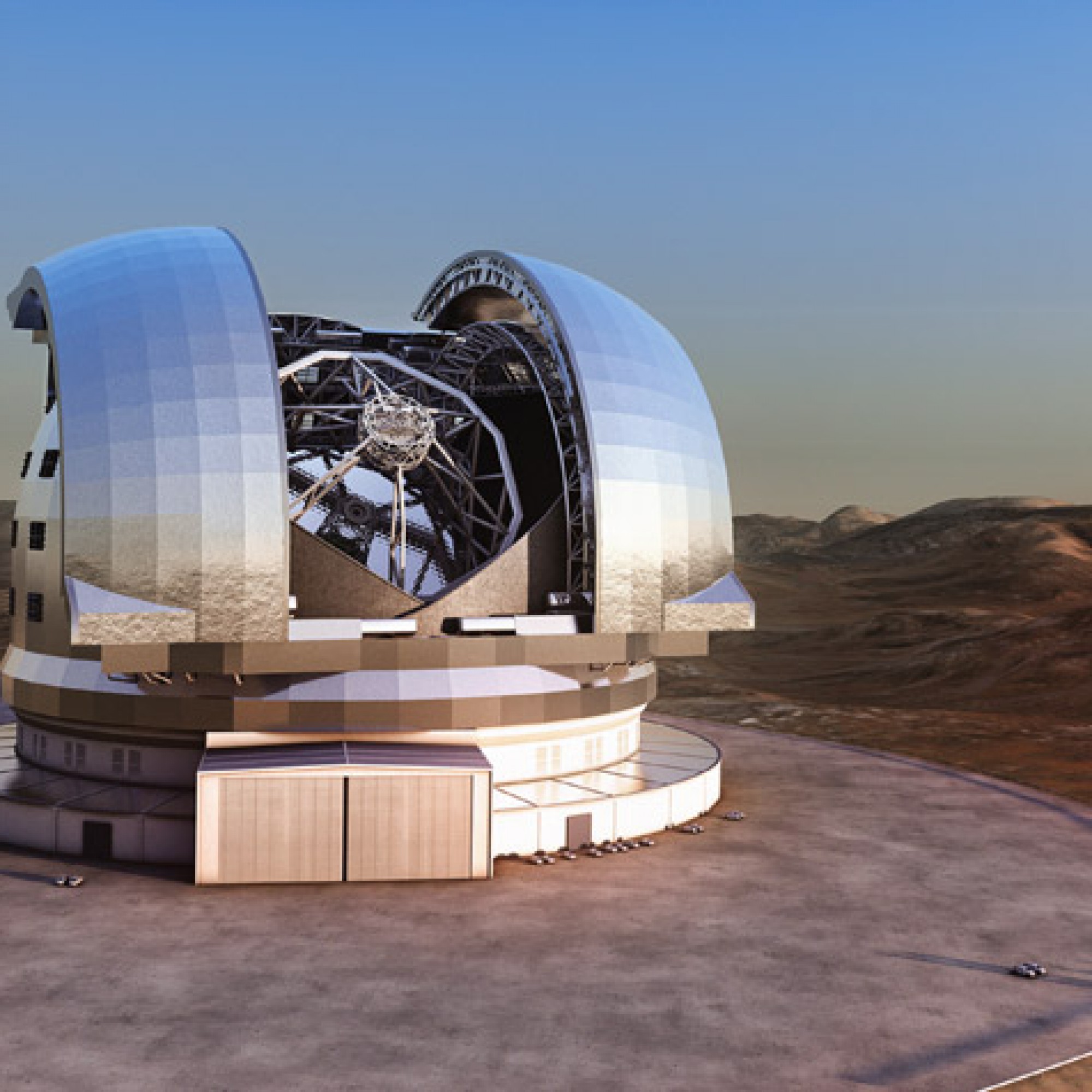 Ein "Auge" für die Welt: So sieht das European Extremely Large Telescope aus. (PD)