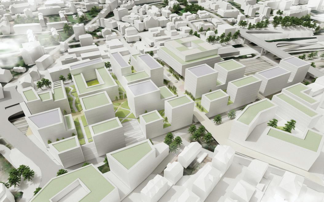 Visualisierung Machbarkeitsstudie Stadtteil St. Fiden in St. Gallen