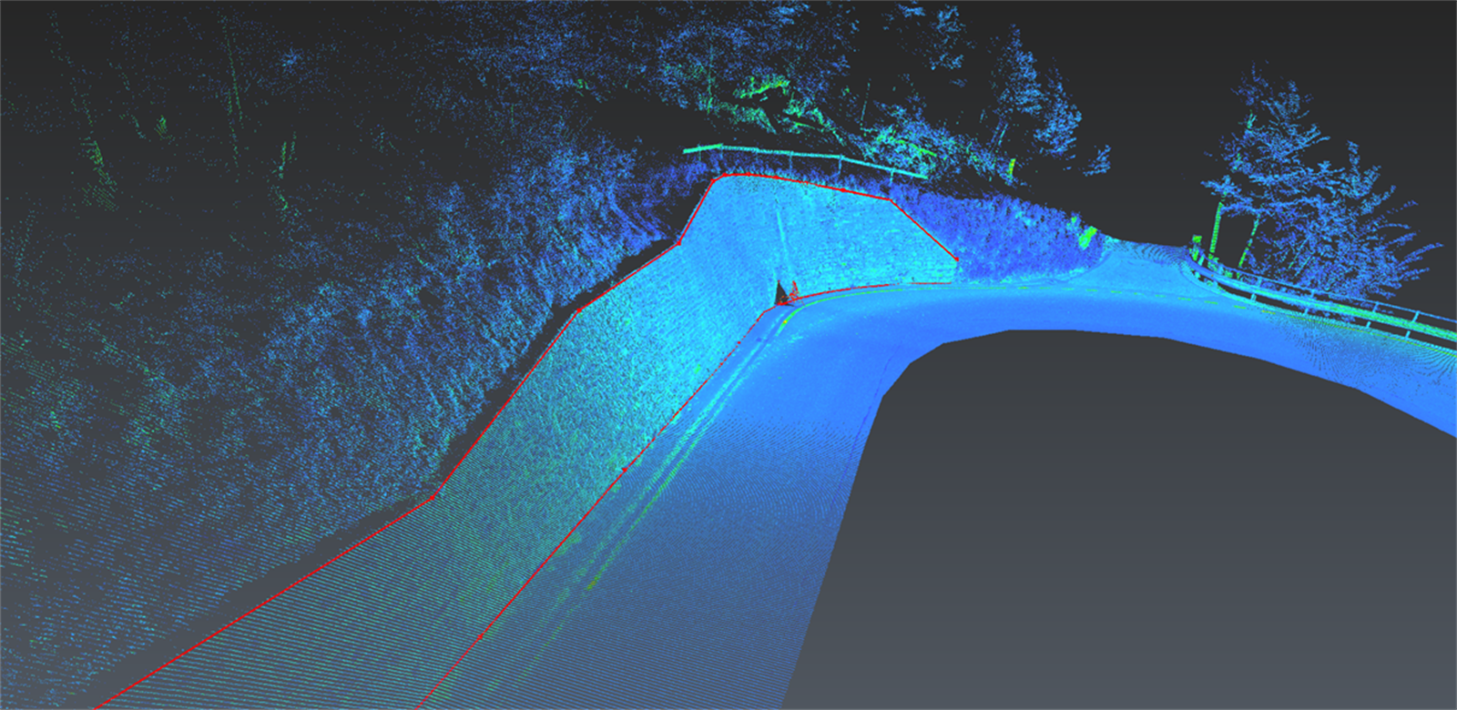 3D-Aufnahme Strassennetz im Kanton Graubünden