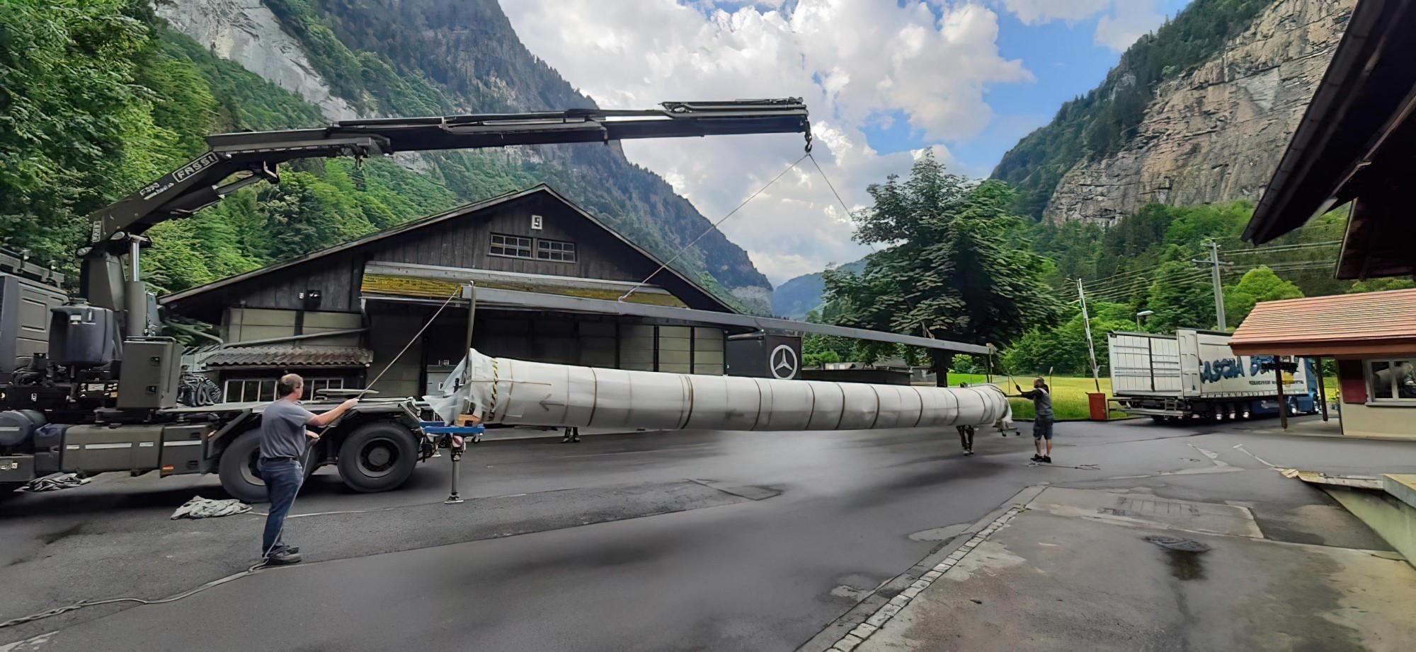 Transport Panoramagemälde der Schlacht bei Murten