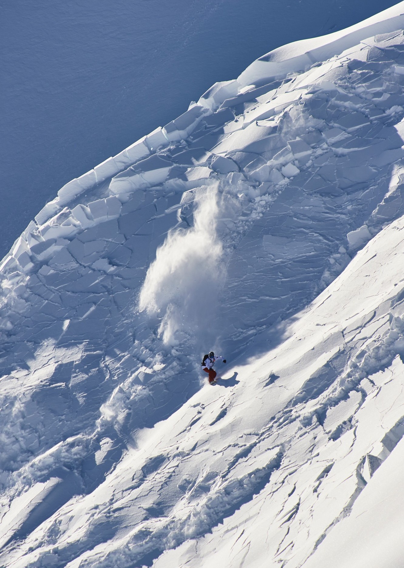 Snowboarder Mathieu Schaer bei Lawine