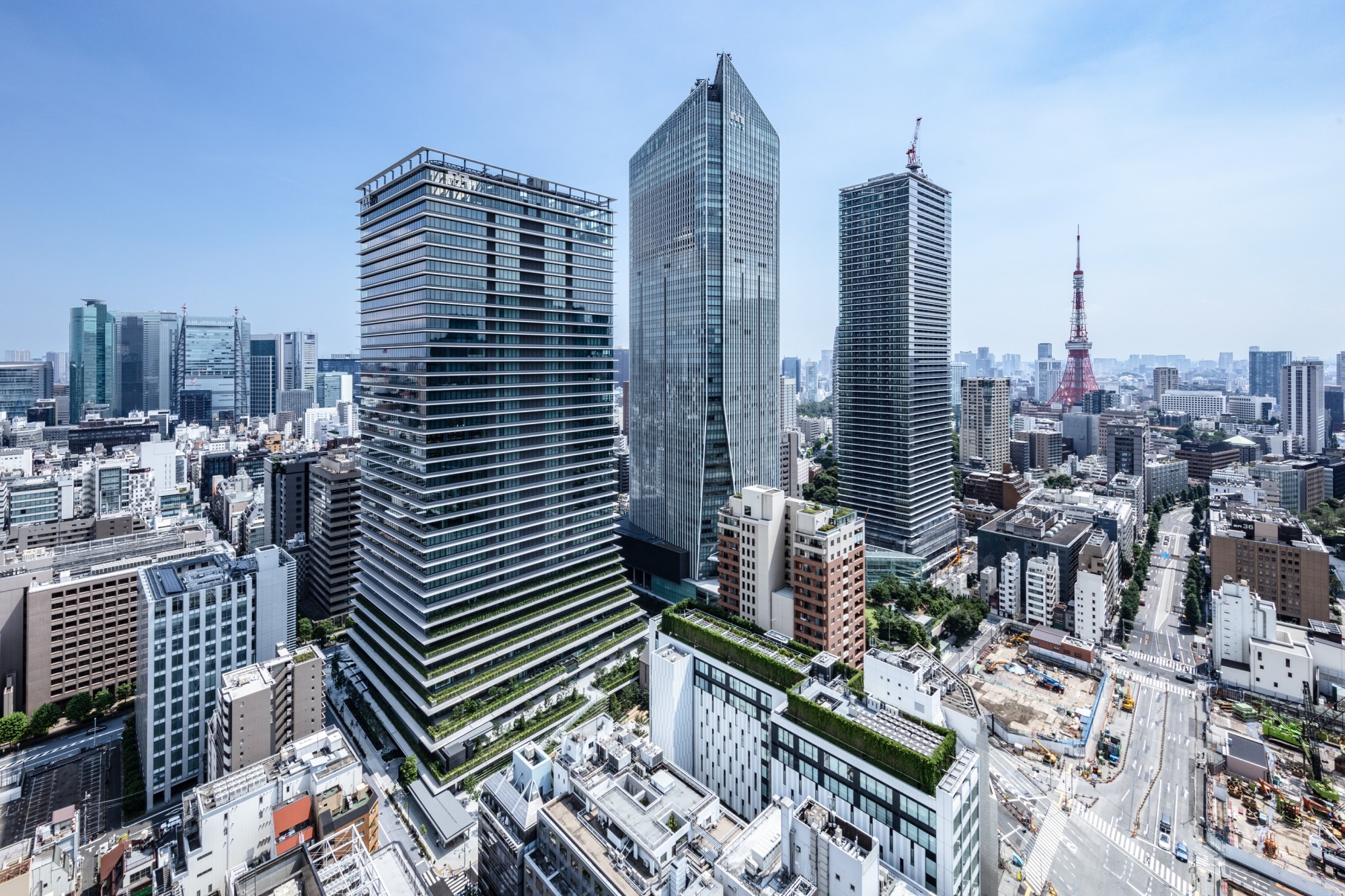 ingenhoven architects, Düsseldorf, Deutschland: Toranomon Hills Towers, Tokio, Japan