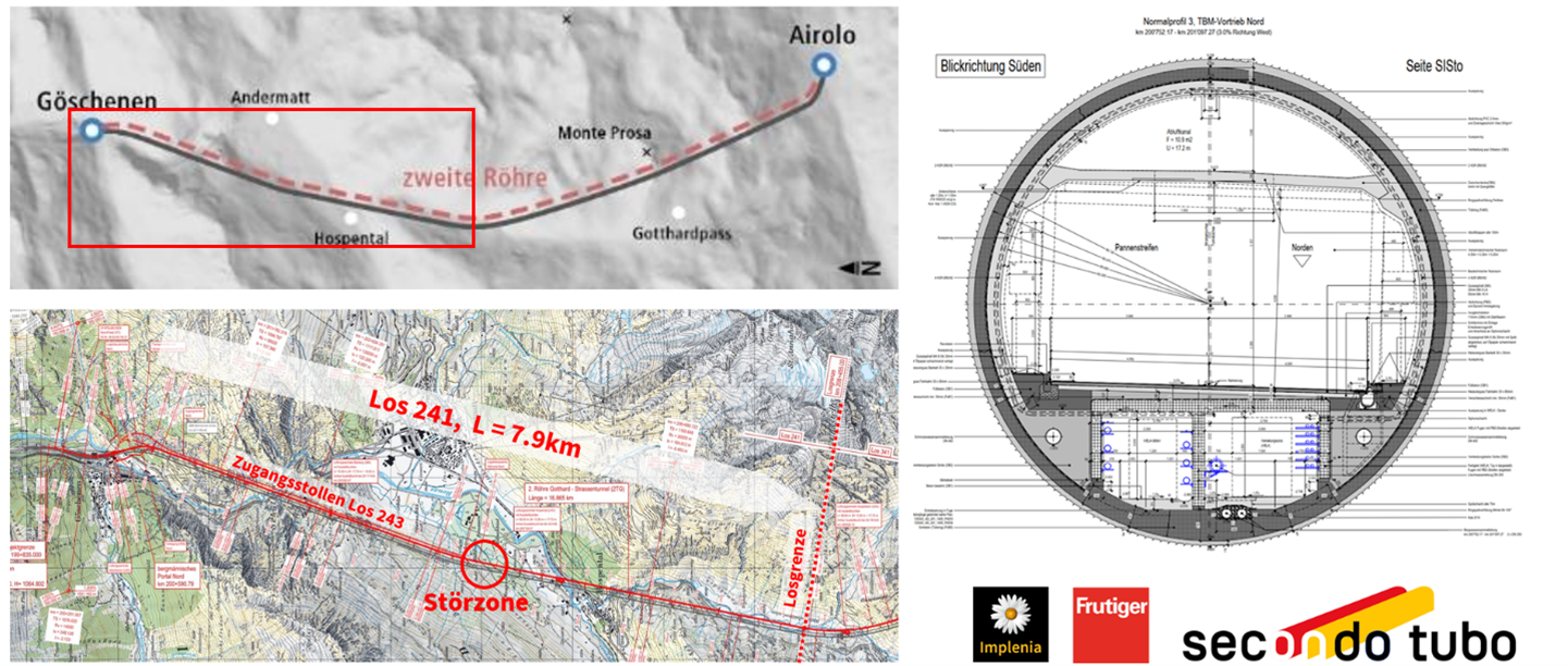 Hauptlos Nord zweite Röhre Gotthard Strassentunnel Implenia