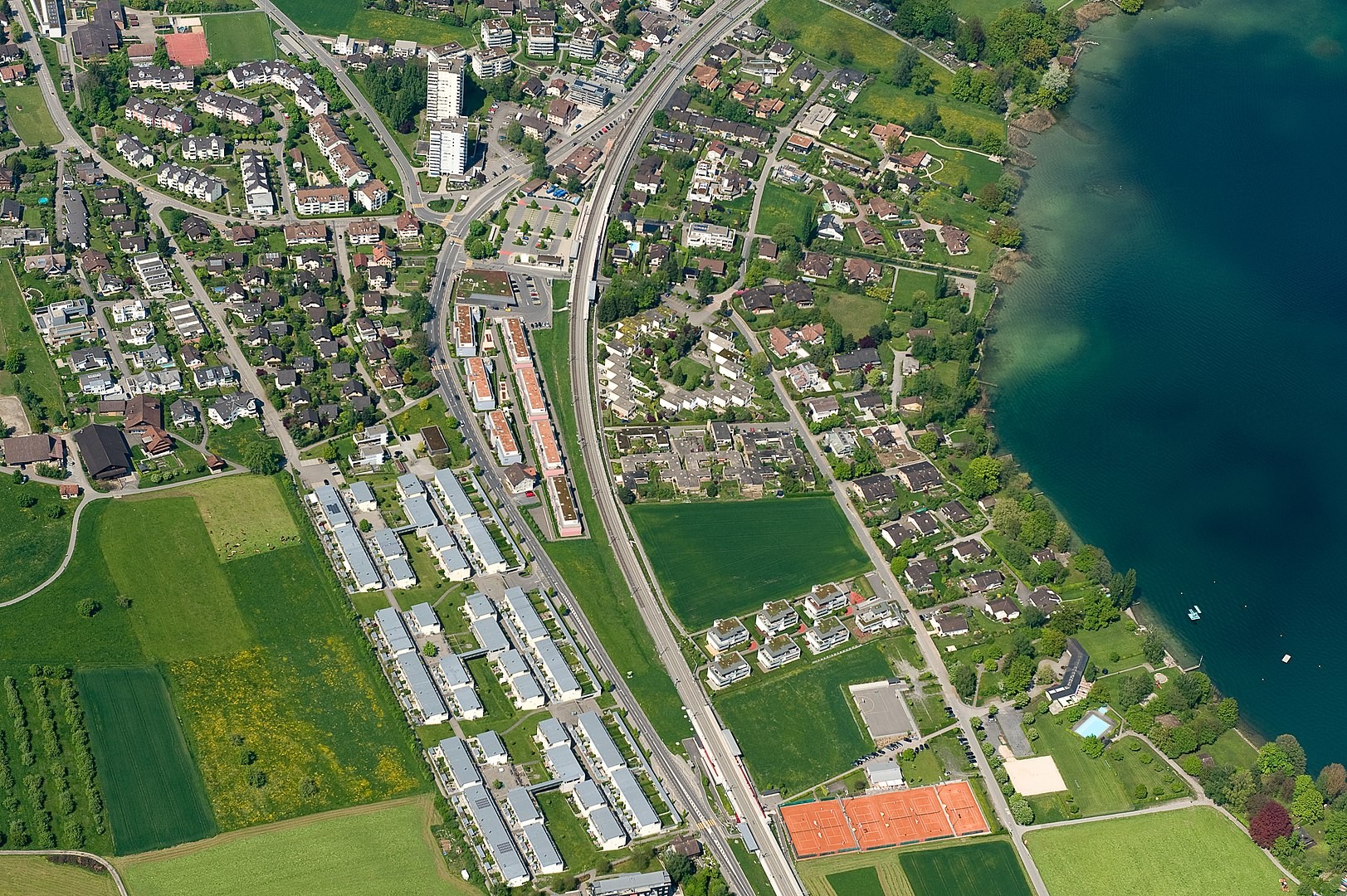 Luftbild Gemeinde Hünenberg Kanton Zug