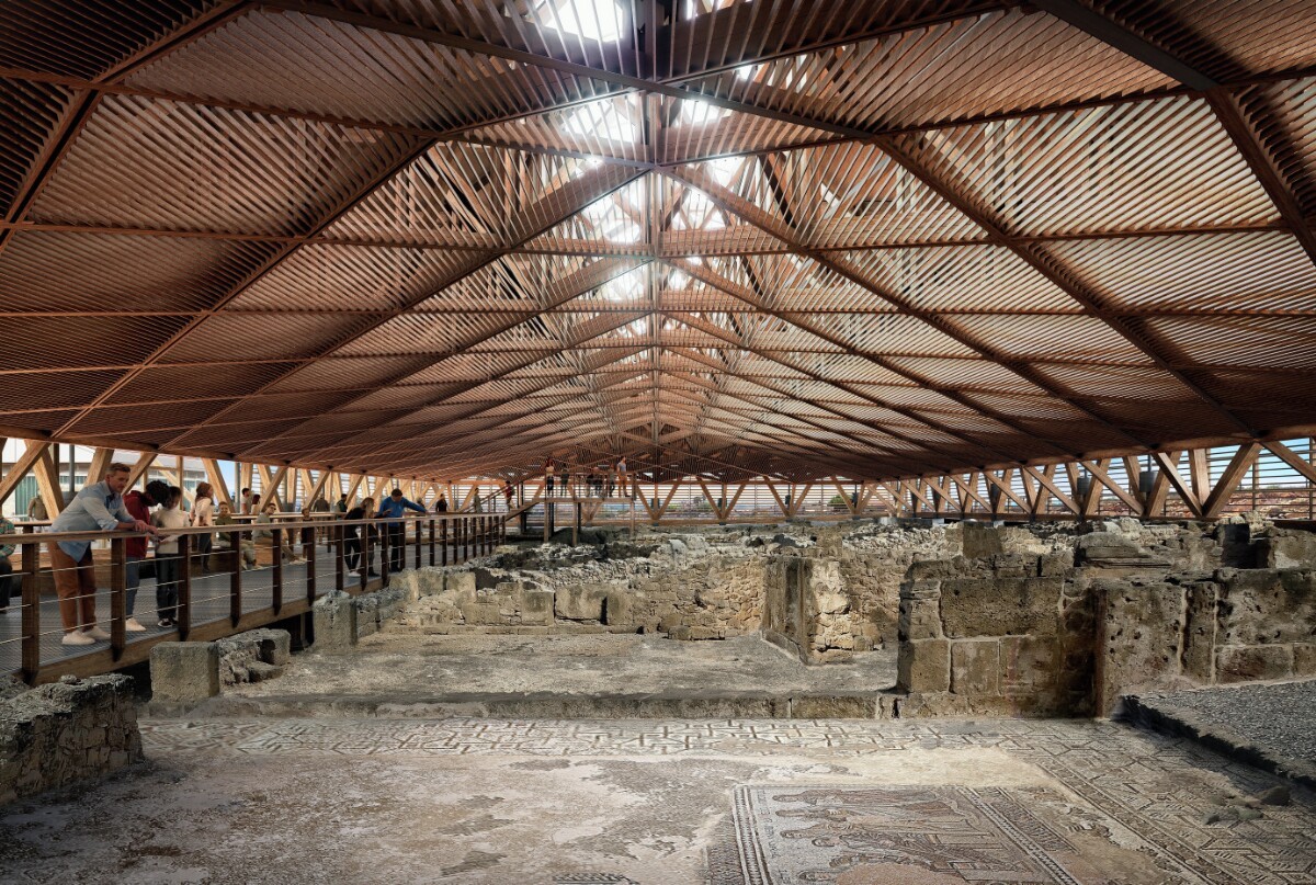 Visualisierung Schutzhalle Nea Paphos Zypern