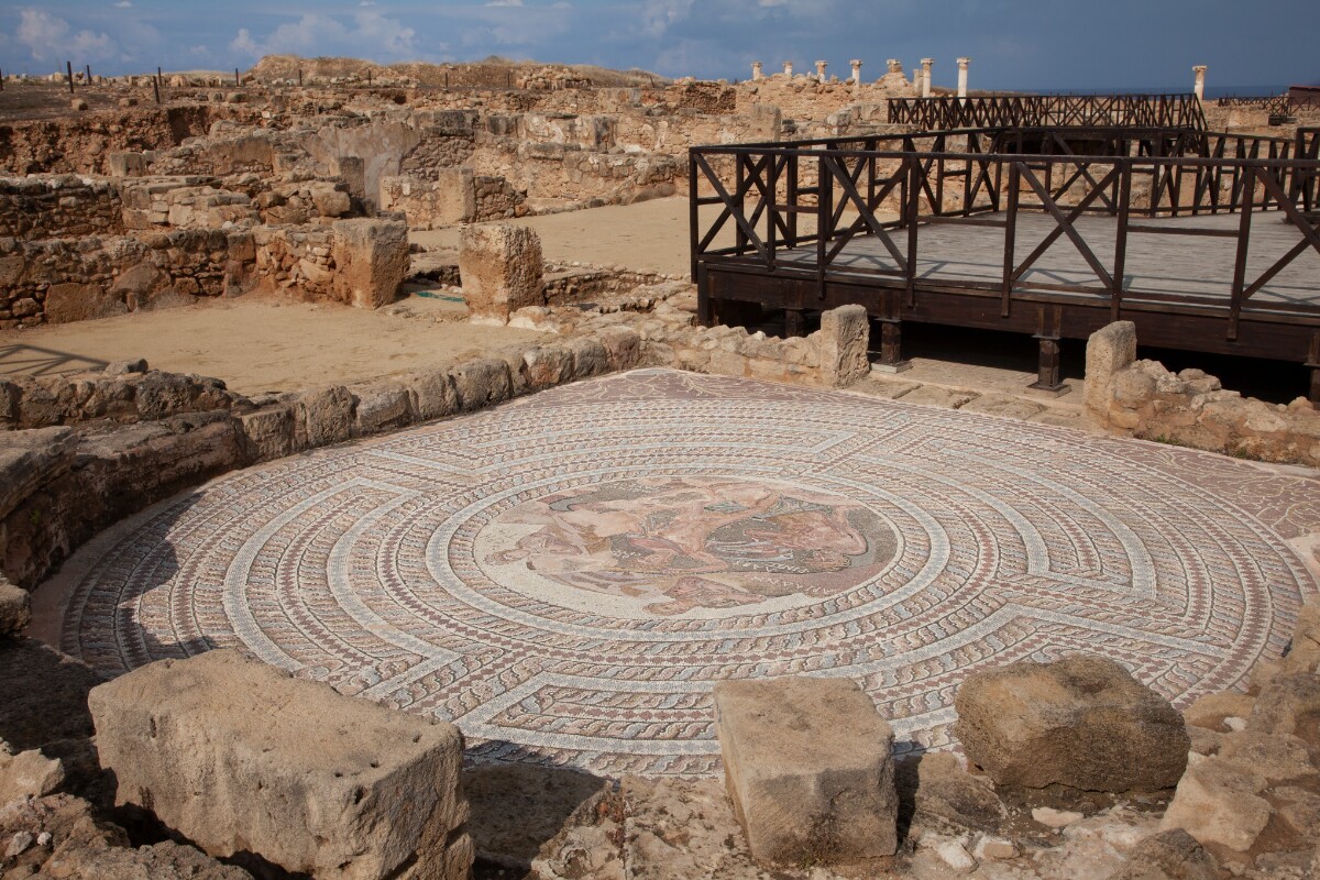 Mosaik in Unesco-Welterbestätte Nea Paphos in Zypern