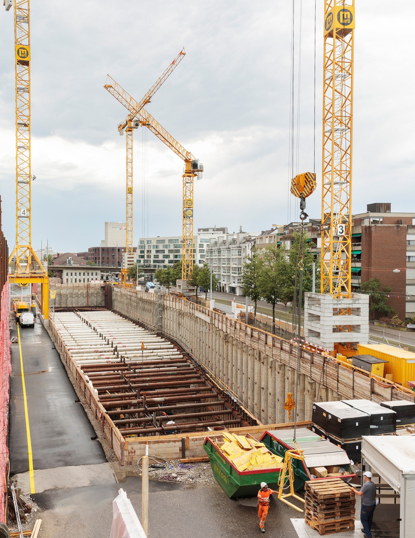 Baustelle Neubau Museum- und Staatsarchiv Basel Vogesenplatz