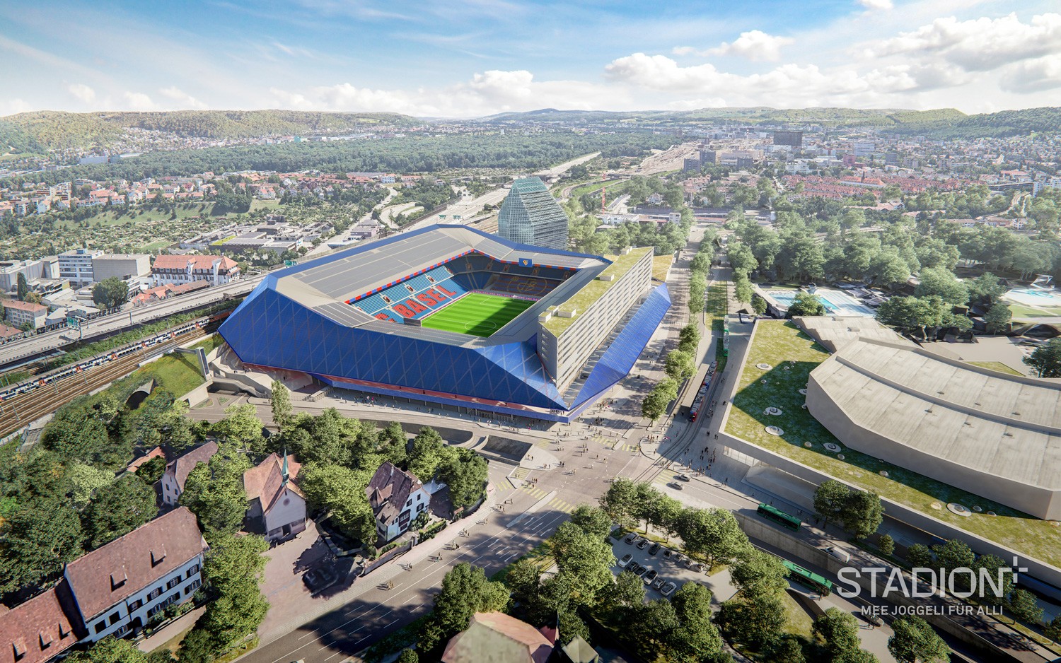 Visualisierung Erneuerung Stadion St. Jakob-Park Basel