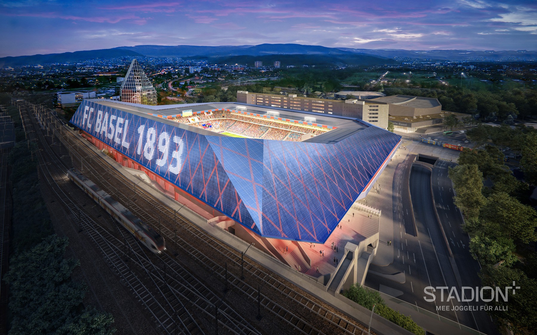 Visualisierung Erneuerung Stadion St. Jakob-Park Basel