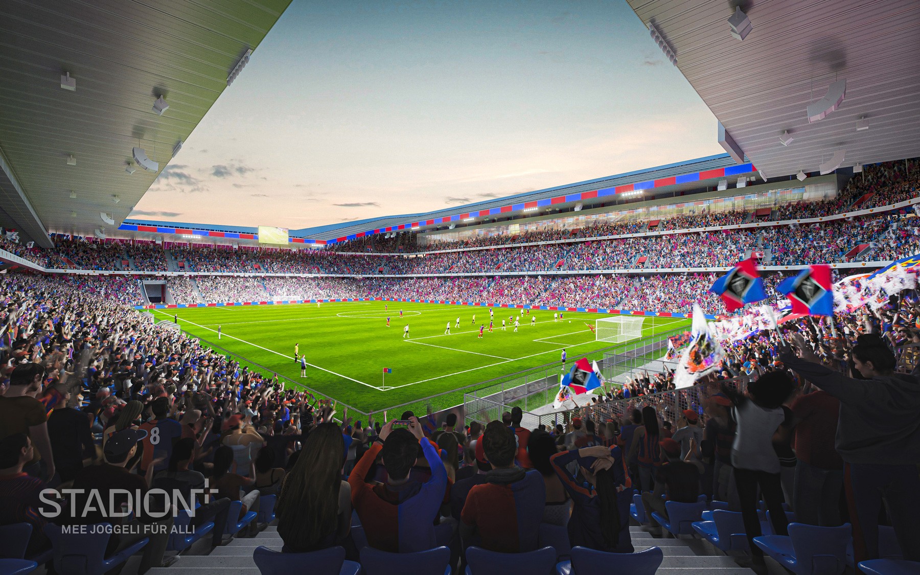 Visualisierung Erneuerung Stadion St. Jakob-Park Basel