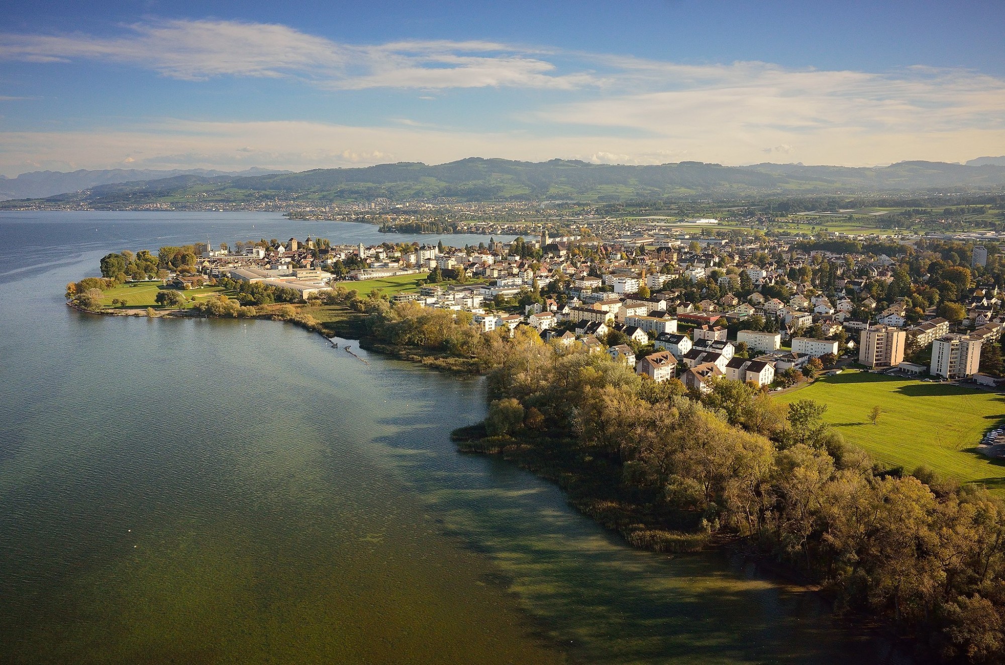 Luftbild der Stadt Arbon im Kanton Thurgau