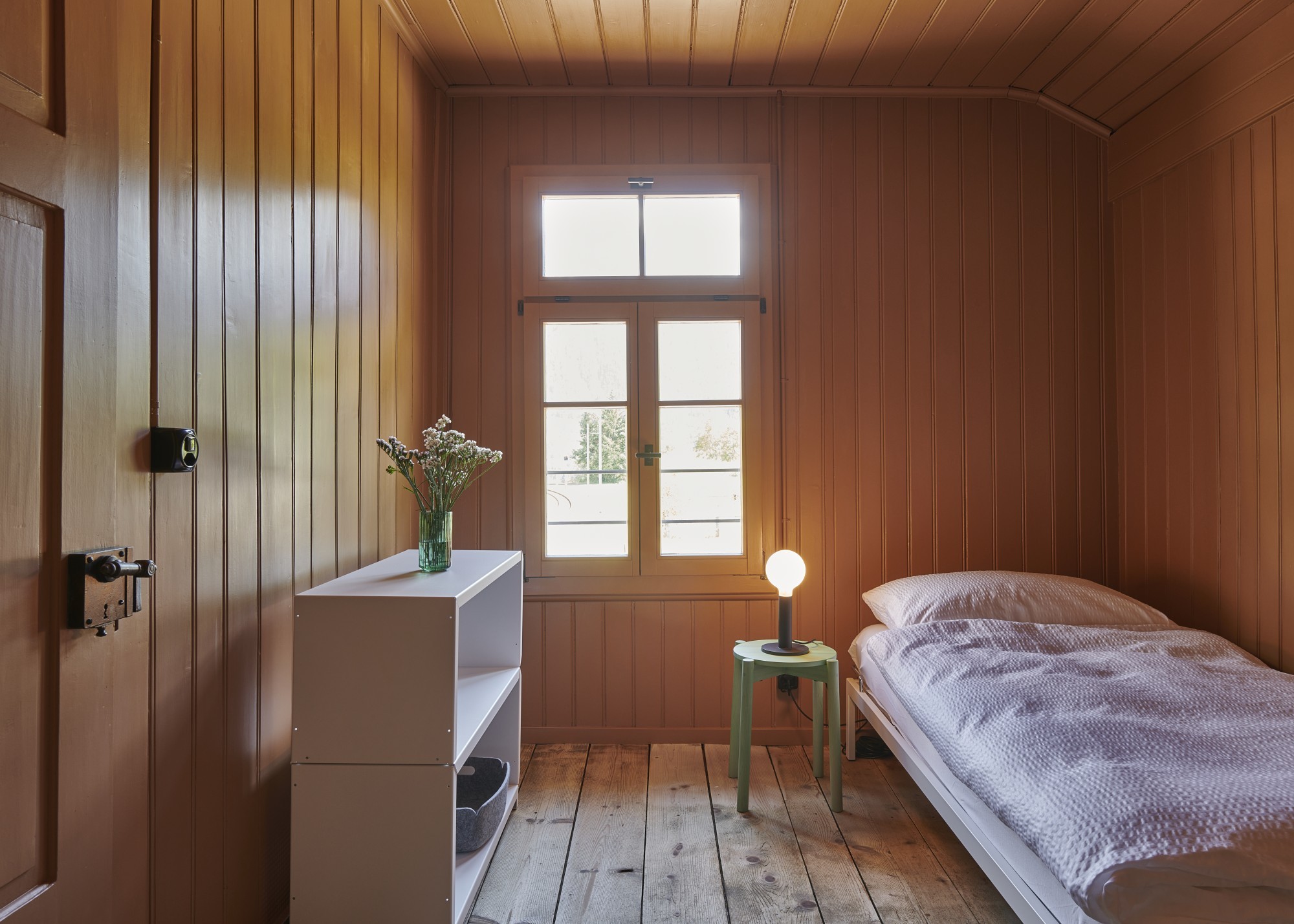 Schlafzimmer in der Station Alvaneu