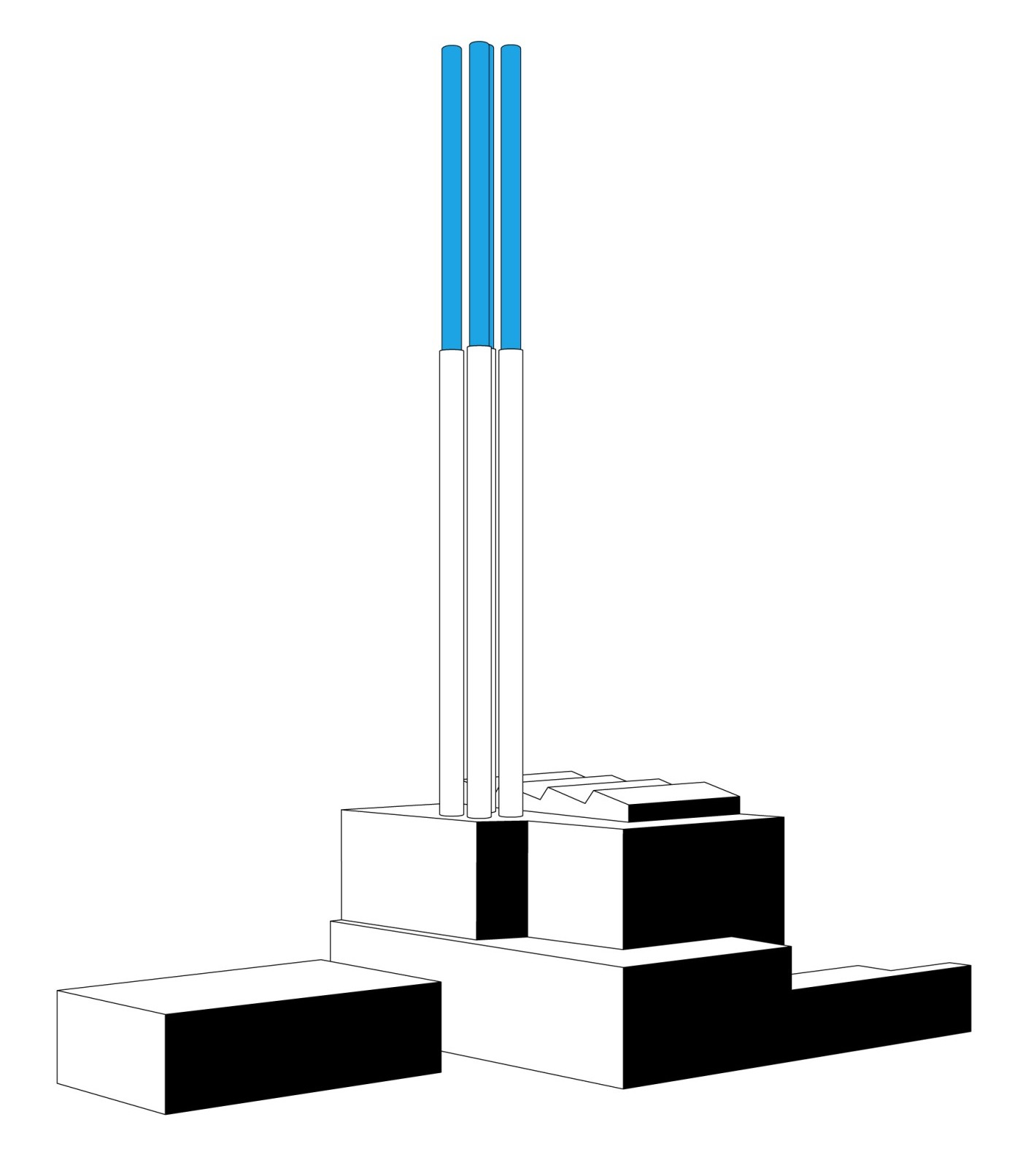 Grafik zur Kaminverlängerung des Heizwerk Bahnhof