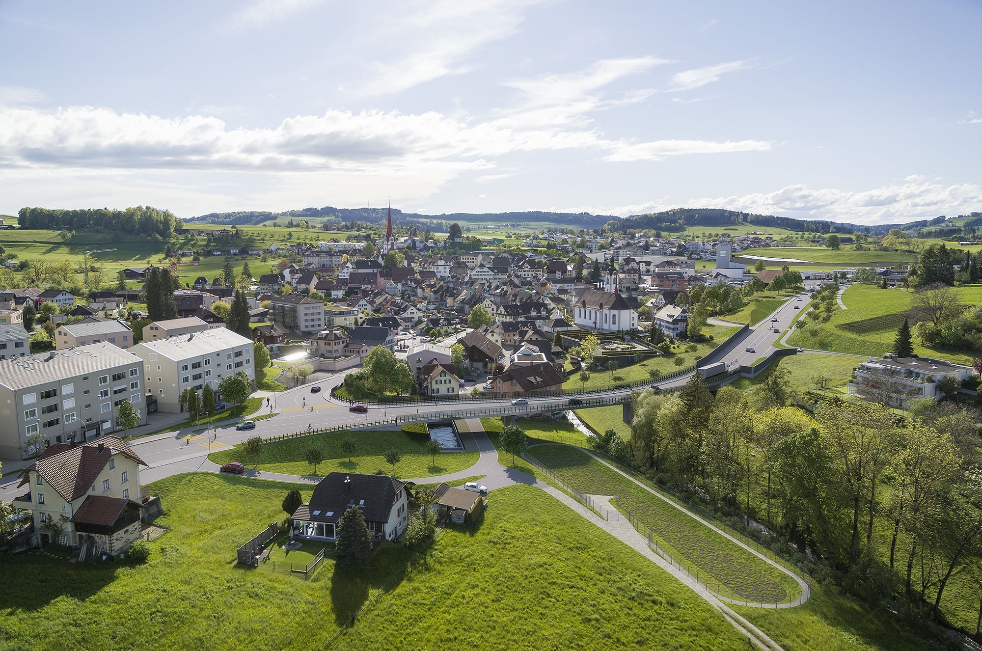 Visualisierung Brücke Umfahrung Beromünster Luzern