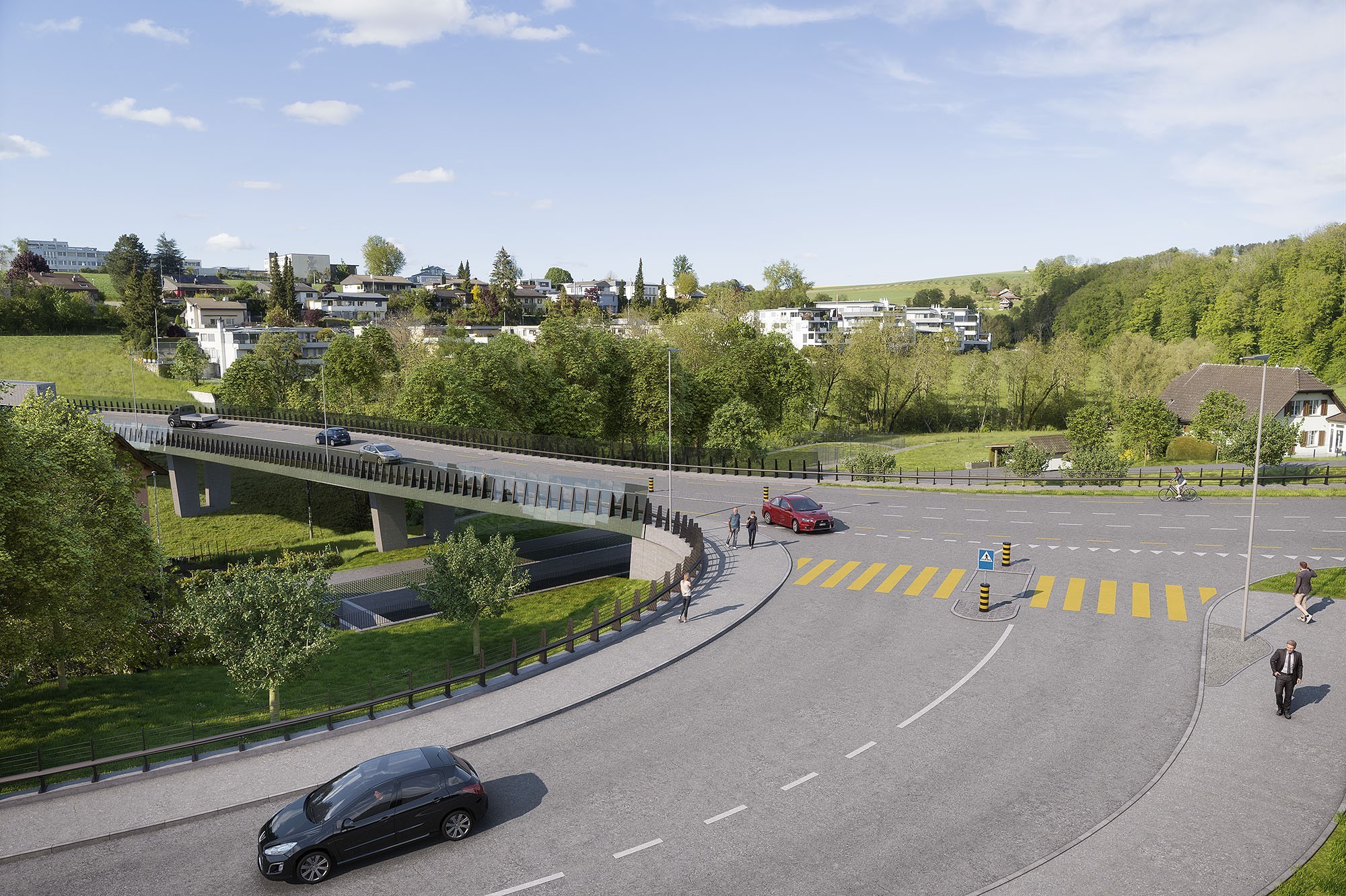 Visualisierung Brücke Umfahrung Beromünster Luzern