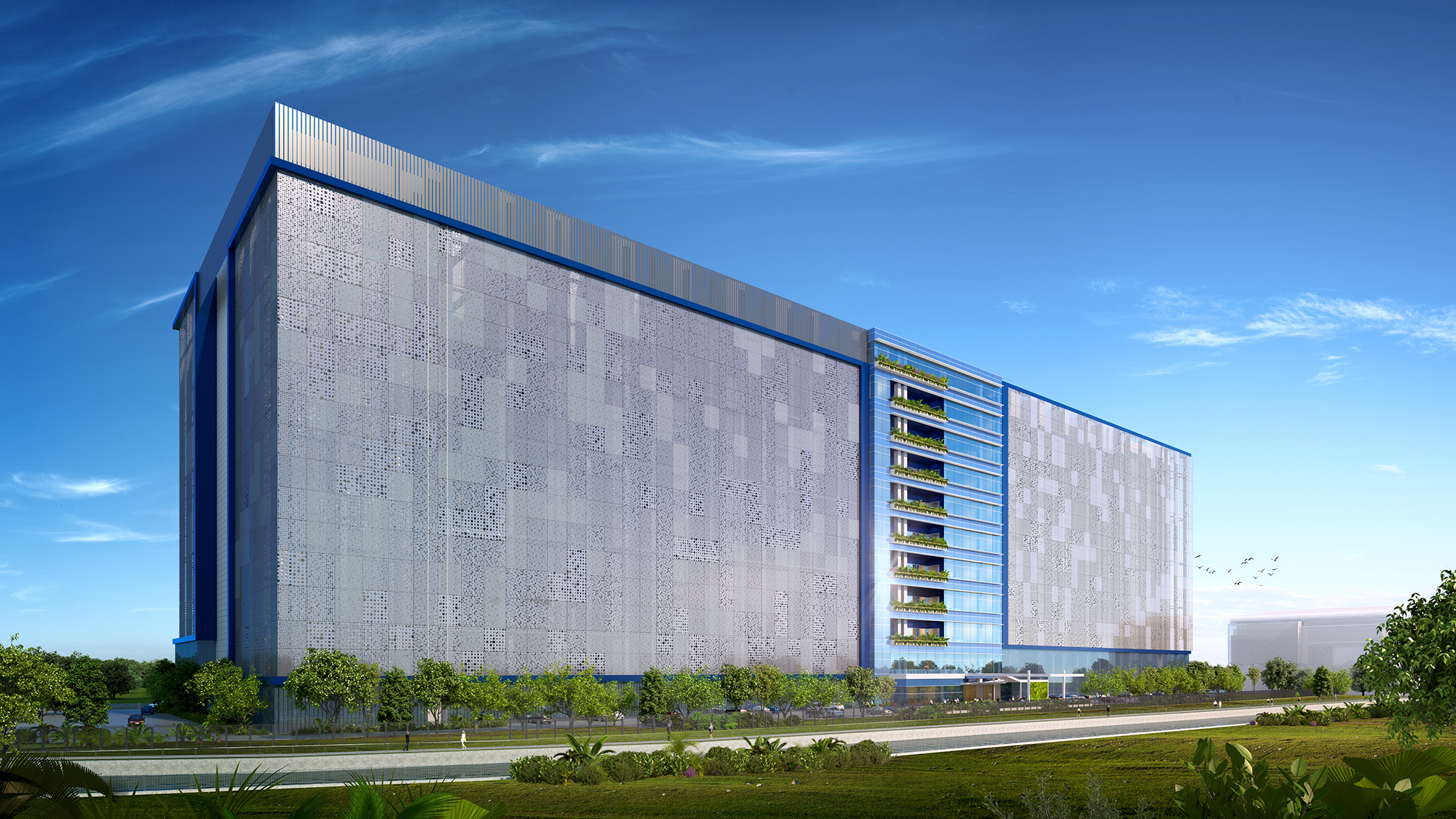 Rechenzentrum Facebook Singapur, Visualisierung, Rendering