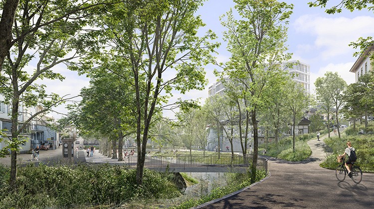 Visualisierung neuer Stadtpark in Liestal